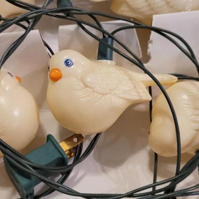 Vintage White Bird String Lights
