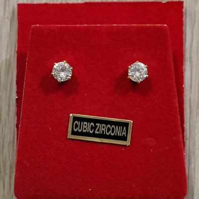New 1ct. Cubic Zirconia Earrings