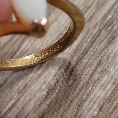 Vintage 14kt. Gold Fill Ring with a White Stone