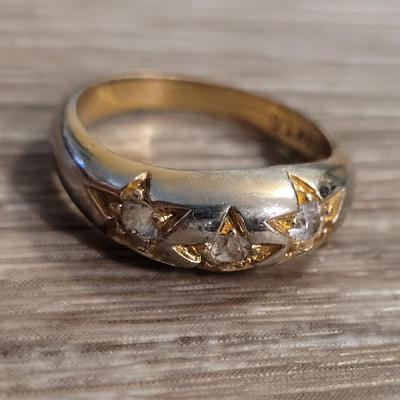 Vintage 18kt Gold Filled 3 Stars Ring