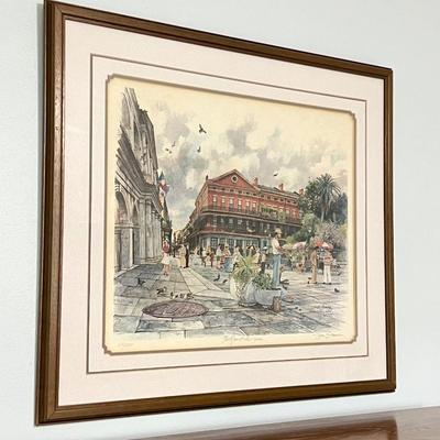 TOMMY THOMPSON ~ "Meet You At The Square" ~ S/N Framed Print