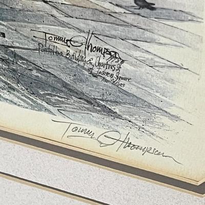 TOMMY THOMPSON ~ "Meet You At The Square" ~ S/N Framed Print