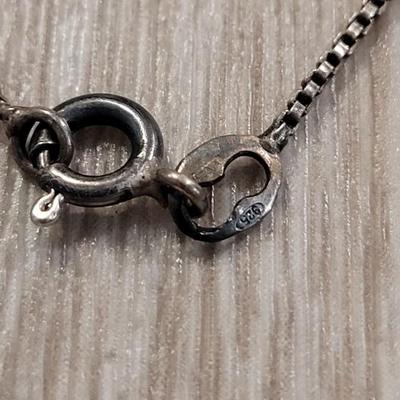 Native American Sterling & Turquoise Squash Blossom Pendant Necklace