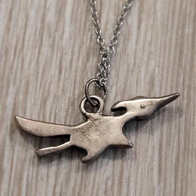Sterling & Turquoise Roadrunner Pendant Necklace