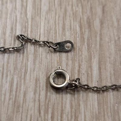 Vintage Sterling & Fire Opal Necklace