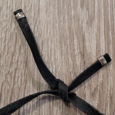 Sterling Silver & Black Leather Necklace