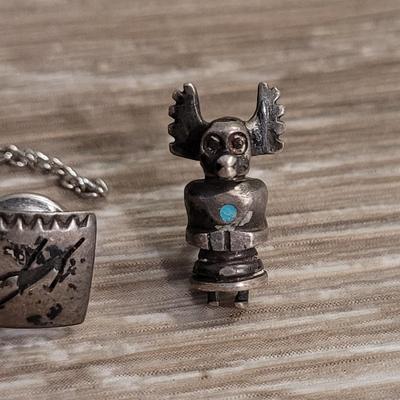 Vintage Native American Sterling Tie Pins