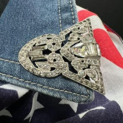 Rhinestone Jewelry and Red White Blue Bandanna