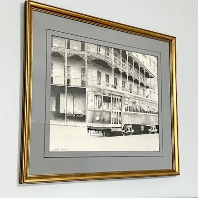 ED REAUME ~ St. Charles Street Car ~ S/N Framed Print