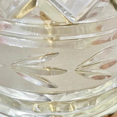 Pair (2) ~ Crystal Style Glass & Metal Table Lamps