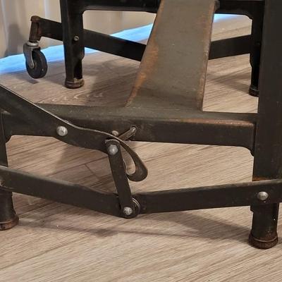 Antique Small Industrial Table