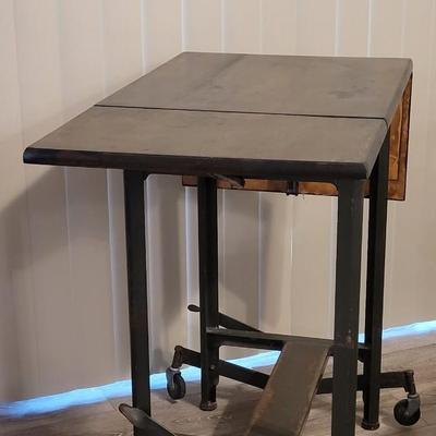 Antique Small Industrial Table