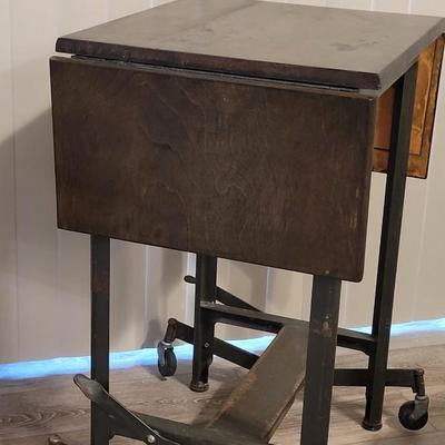 Antique Small Industrial Table