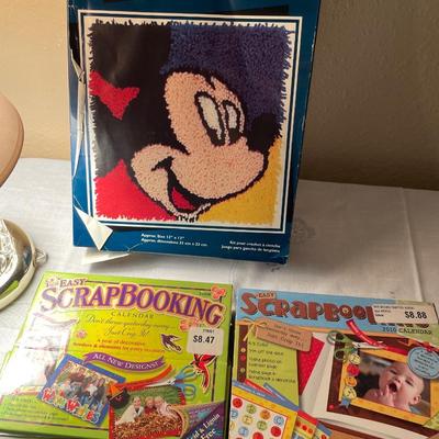 Mickey latch hook and scrapbooking packs