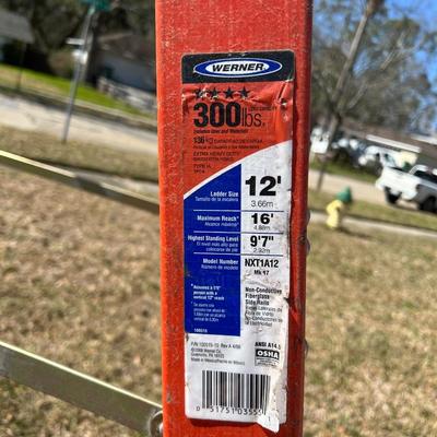 WERNER ~ 12â€™ Fiberglass Ladder
