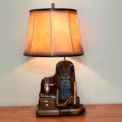 NIGHTWATCH LAMP CO. ~ 37â€ Tall Custom Crafted Cobblers Tool Table Lamp