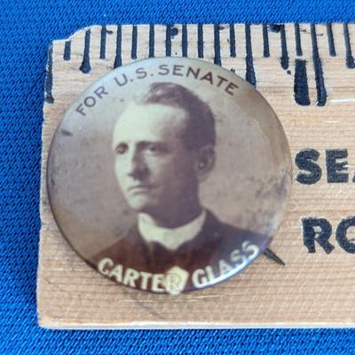 Carter Glass for U.S. Senate political button