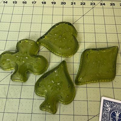 Vintage Green Glass Suits Set