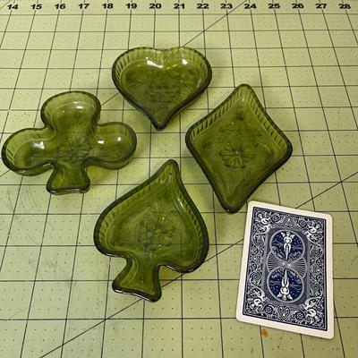 Vintage Green Glass Suits Set