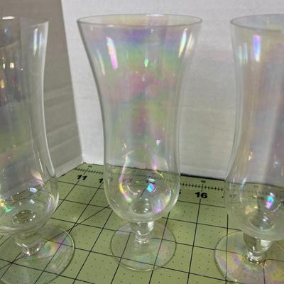 4 Set Vintage Hurricane Glasses