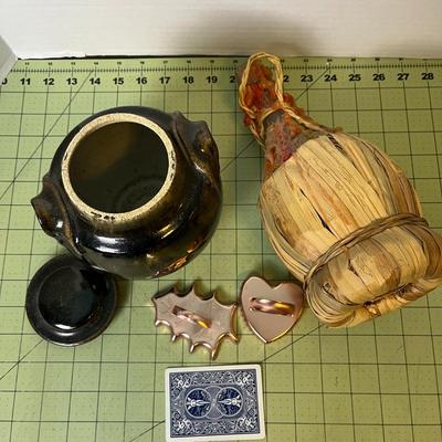 Ceramic Pot, Candle Bottle, and Cookie Cutters