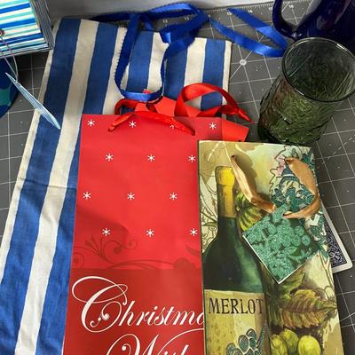 Wine Gift Bags & Glasses