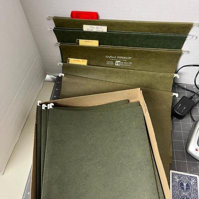 Hanging Folders and Telephone 