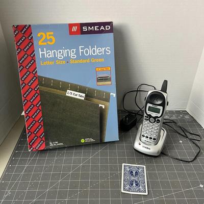 Hanging Folders and Telephone 
