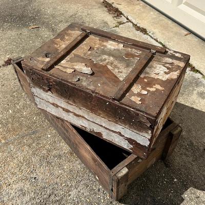 Six (6) Assorted Rustic Wood Vtg Boxes