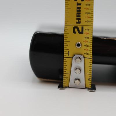 Black Porcelain Ginger Jar Vase w/ Base