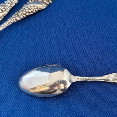 Lot of 6 Vintage Sterling Silver Wallace Demitasse spoons, Early 1900's