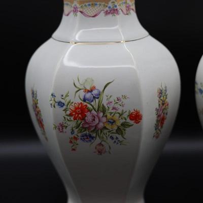Two Italian Vintage Floral Table Vases (2)