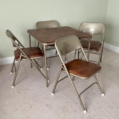 SAMSONITE ~ Card Table With Four (4) Chairs ~ *Read Details
