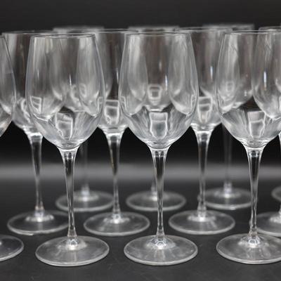 Twelve Stem Wine Glasses (12)