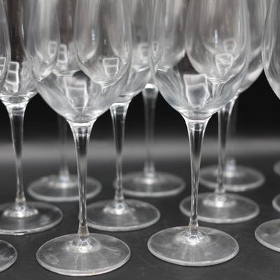 Twelve Stem Wine Glasses (12)