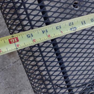 Pair of Wrought Metal Rocker Style Patio Chair with Mesh Seat and Back Open Design Arms and Headrest