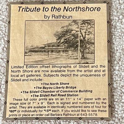 BARBARA RATHBUN ~ "Tribute To The North Shore" ~ Four (4) S/N Framed Prints