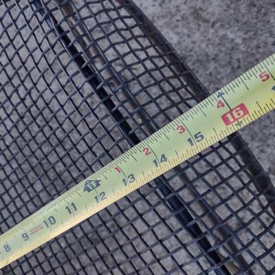 Pair of Wrought Metal Patio Chairs Full Mesh Design No Arms