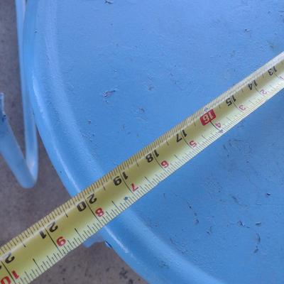 Vintage MCM Double Seat Metal Lawn Chair with Side Table