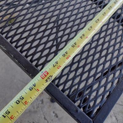 Metal Frame Mesh Top Rectangle Patio Table