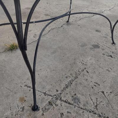 Metal Frame Mesh Top Rectangle Patio Table