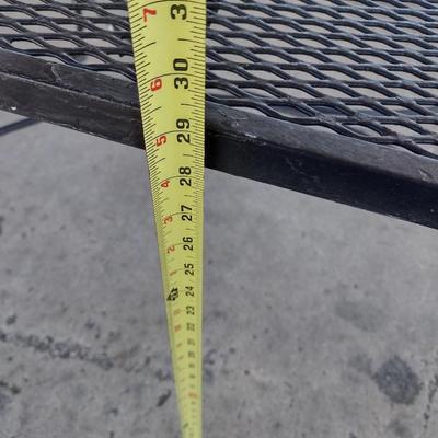 Metal Frame Mesh Top Rectangle Patio Table