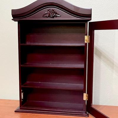 Small Solid Wood Curio Wall Mount
