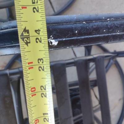 Pair of Metal Swivel and Rocker Design Patio Chairs