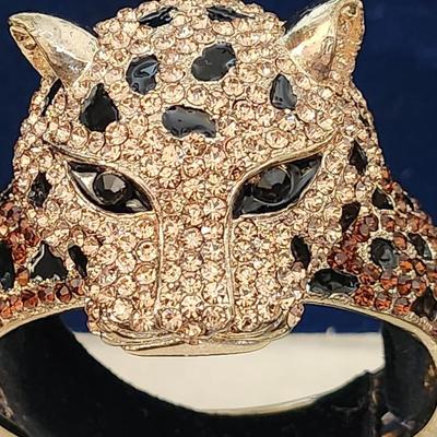 Big Cat Leopard Clamper Bracelet