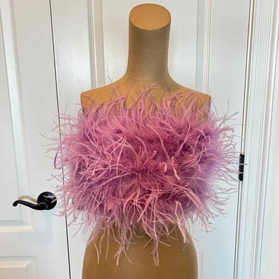 3 Fabulous Corset Tops - Marabou Feathers, Organza Sz 6