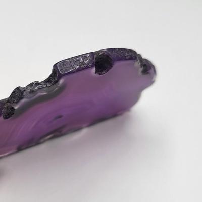Purple Agate Slice Necklace