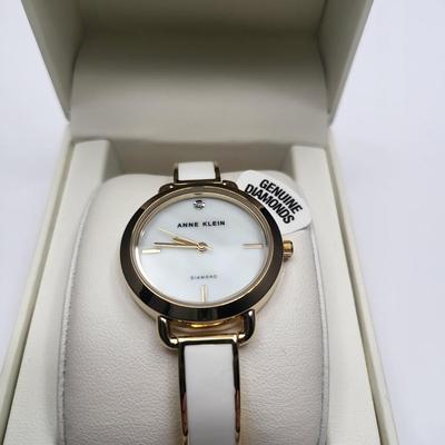 NIB Anne Klein Women's Watch Genuine Diamond