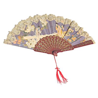 2 Vintage Oriental Style Hand fans
