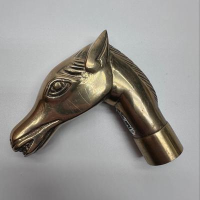 Brass Horse Head Cane Topper